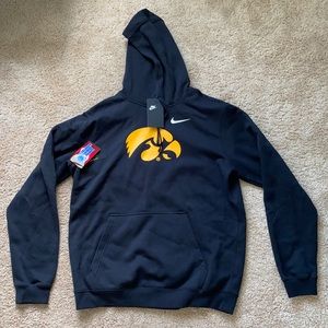 NEW WITH TAGS MENS BLACK IOWA HOODIE SIZE LARGE